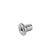 K&M Reducing thread made of steel with 1/4" internal thread and 3/8" external thread.