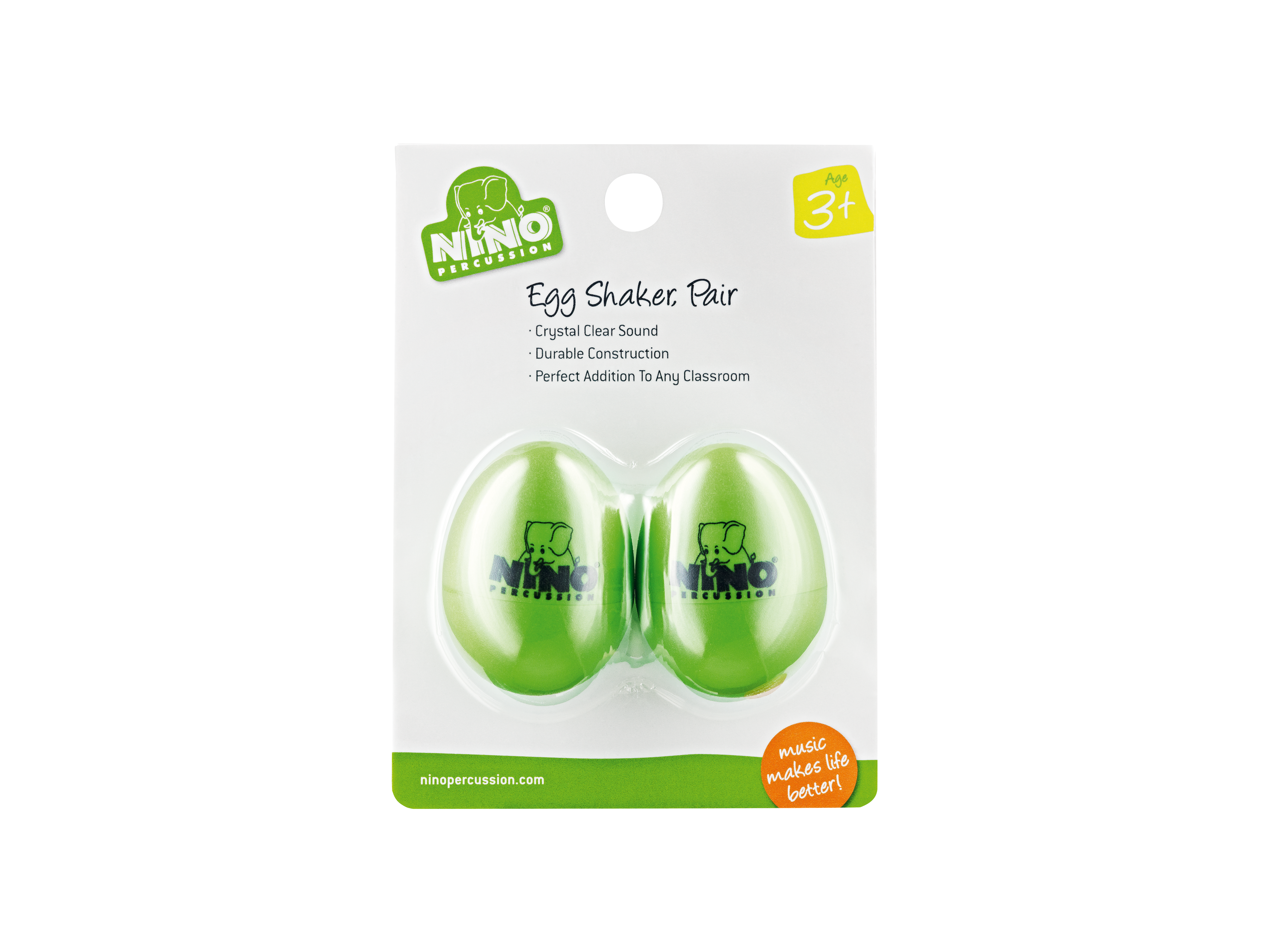 NINO Egg Shaker, par, grasgrænt
