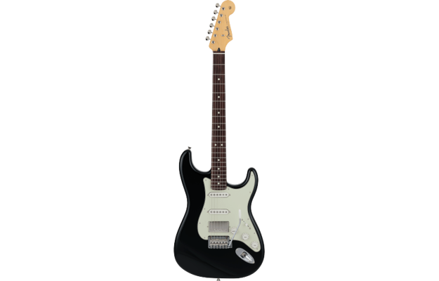 Fender 2024 Collection Made in Japan Hybrid II Stratocaster® HSS, Rosewood Fingerboard, Black, með poka