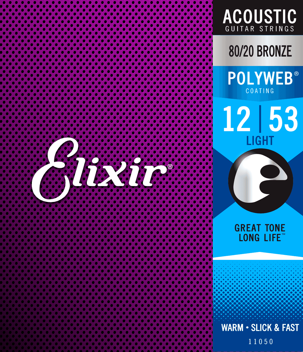 Elixir Polyweb 80/20 Bronze, Light strengjasett 12-53