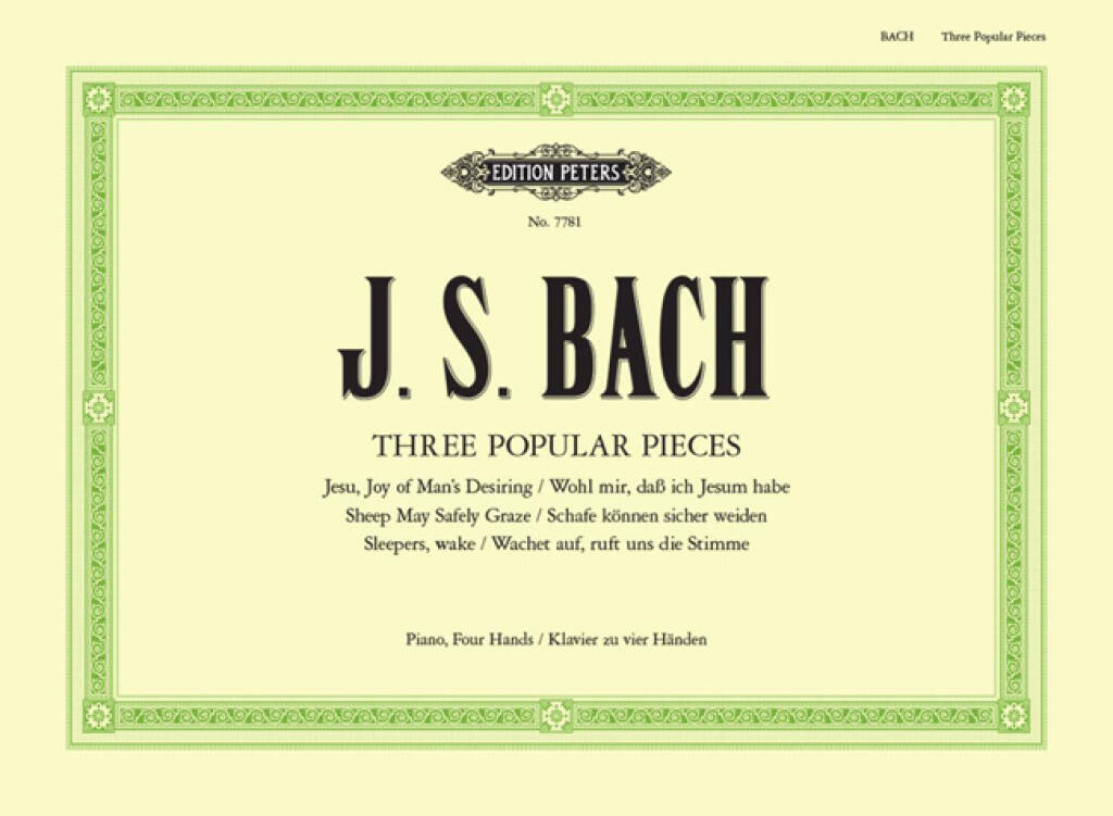 Bach: 3 Popular Pieces - píanó, fjórhent