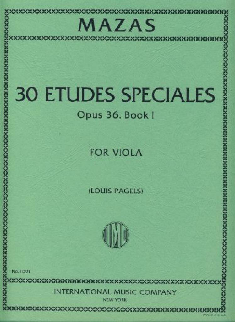 Mazas: 30 Edudes Speciales, Op.36, Book 1, víóla