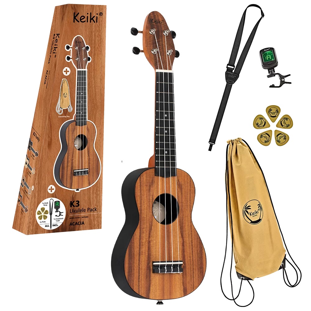 Ortega Keiki Acaia Ukulele sópran m/poka ofl